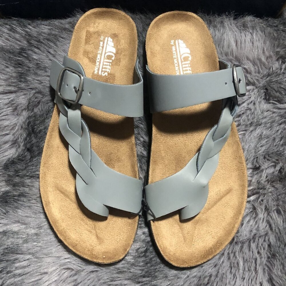 Cliffs By White Mountain Women's Sandals Green & Brown Size 8.5, Catelyn Style